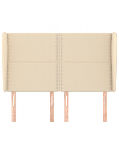 Testiera ad Orecchio Crema 147 x 23 x 118/128 cm in Tessuto