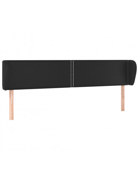Testiera ad Orecchio Nera 203x23x78/88 cm in Similpelle