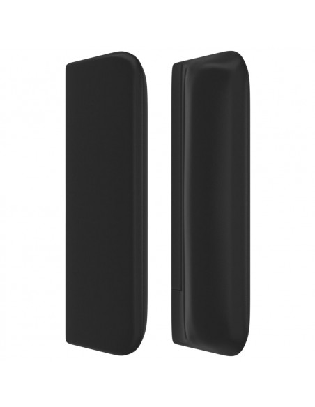 Testiera ad Orecchio Nera 203x16x78/88 cm in Similpelle