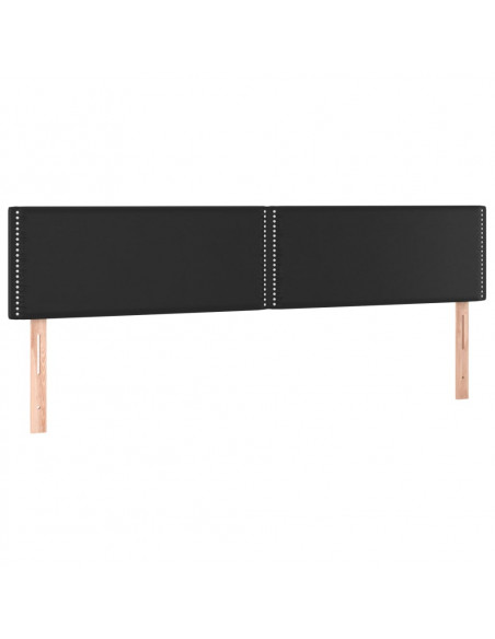 Testiere 2 pz Nere 100x5x78/88 cm in Similpelle