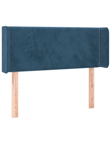 Testiera ad Orecchio Blu Scuro 93x16x78/88 cm in Velluto