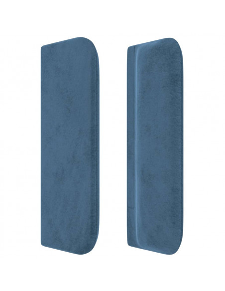 Testiera ad Orecchio Blu Scuro 93x16x78/88 cm in Velluto
