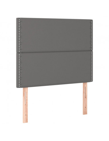 Testiere 2 pz Grigie 100x5x78/88 cm in Similpelle