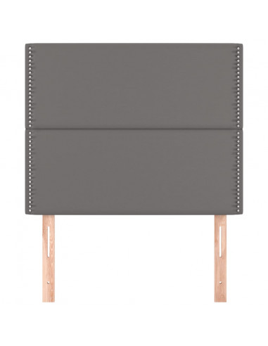 Testiere 2 pz Grigie 100x5x78/88 cm in Similpelle