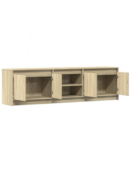 Mobile Porta TV con LED Rovere Sonoma 180x34x50cm in Truciolato