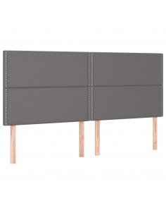 Testiere 4 pz Grigie 100x5x78/88 cm in Similpelle 2