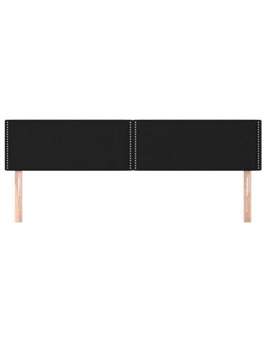 Testiera 2 pz Nera 80x5x78/88 cm in Tessuto