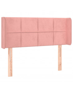 Testiera ad Orecchio Rosa 83x16x78/88 cm in Velluto 2