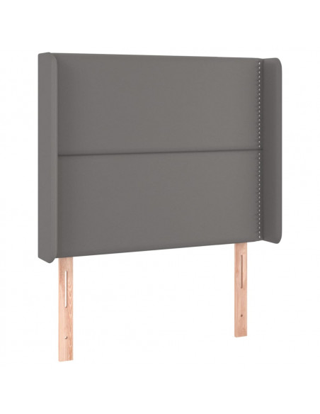 Testiera ad Orecchio Grigio 103x16x118/128cm in Similpelle