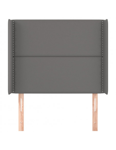 Testiera ad Orecchio Grigio 103x16x118/128cm in Similpelle