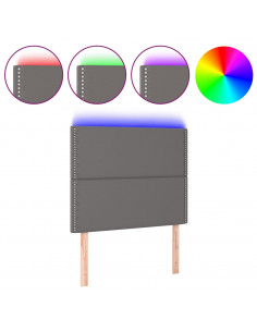 Testiera a LED Grigio 100x5x118/128cm in Similpelle 2