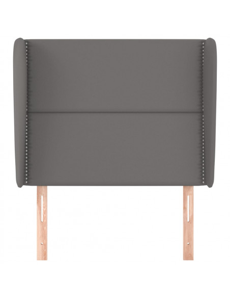 Testiera ad Orecchio Grigio 103x23x118/128cm in Similpelle