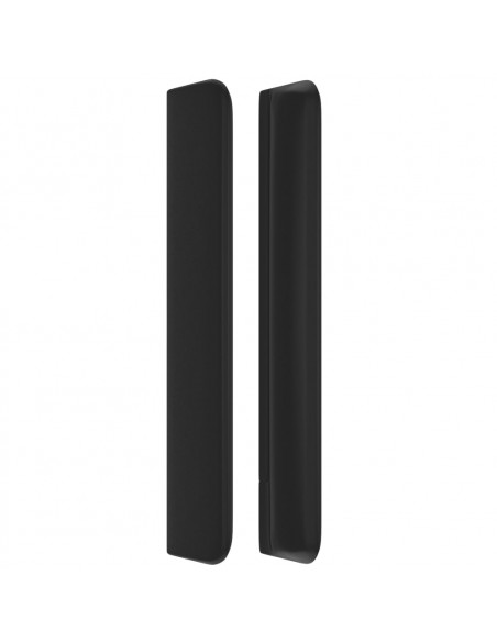 Testiera ad Orecchio Nera 203x16x118/128 cm in Similpelle