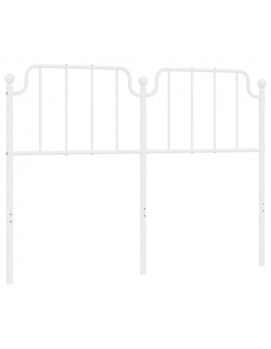 Testiera in Metallo Bianco 150 cm