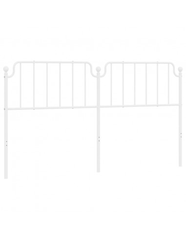 Testiera in Metallo Bianco 180 cm