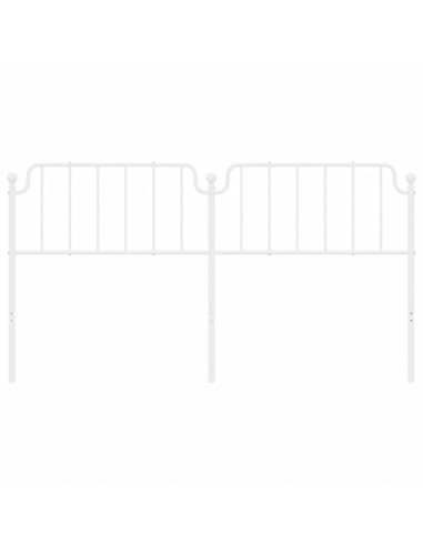 Testiera in Metallo Bianco 180 cm
