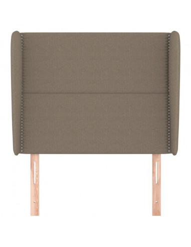 Testiera ad Orecchio Tortora 103x23x118/128 cm in Tessuto