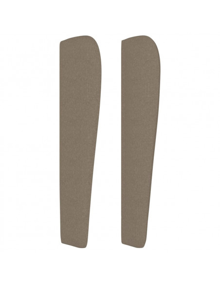 Testiera ad Orecchio Tortora 103x23x118/128 cm in Tessuto