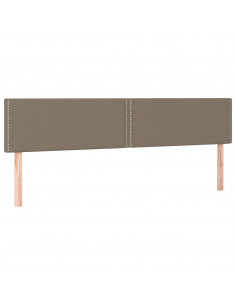 Testiera 2 pz Tortora 100x5x78/88 cm in Tessuto 2