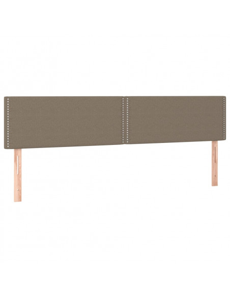 Testiera 2 pz Tortora 100x5x78/88 cm in Tessuto