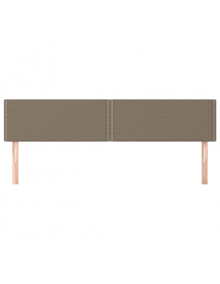Testiera 2 pz Tortora 100x5x78/88 cm in Tessuto