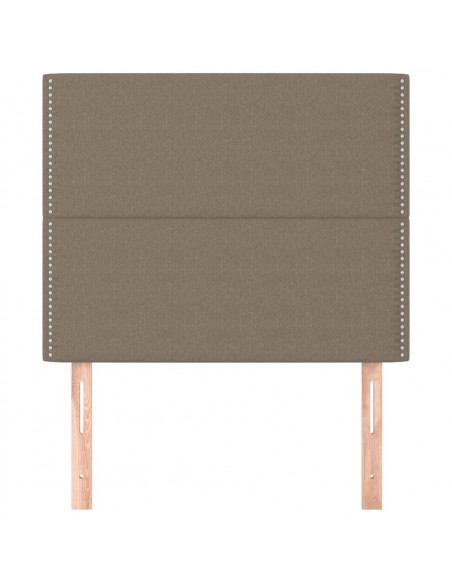 Testiera 2 pz Tortora 90x5x78/88 cm in Tessuto