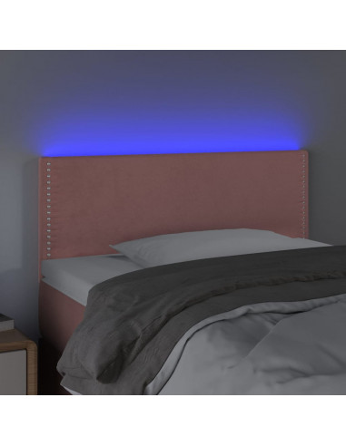 Testiera a LED Rosa 100x5x78/88 cm in Velluto