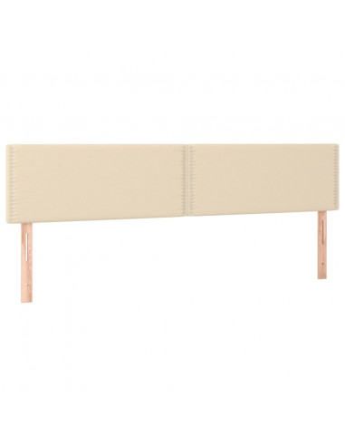 Testiera 2 pz Crema 90x5x78/88 cm in Tessuto