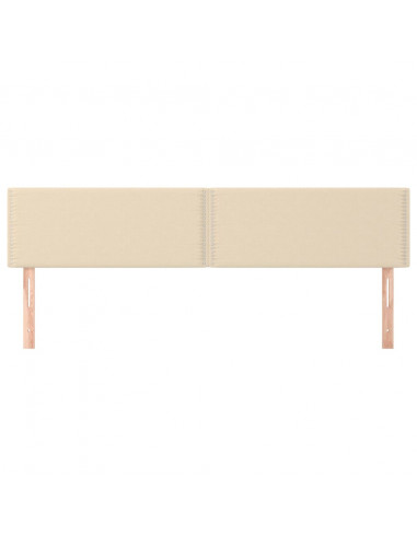 Testiera 2 pz Crema 90x5x78/88 cm in Tessuto