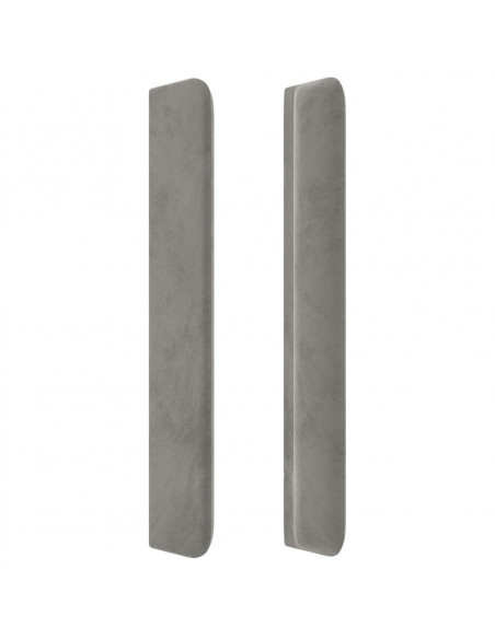 Testiera ad Orecchio Grigio Chiaro 83x16x118/128 cm in Velluto