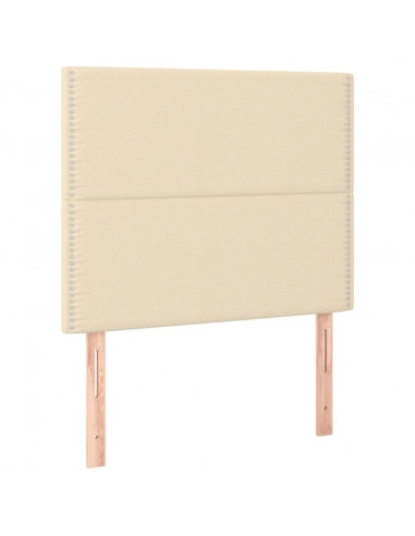 Testiera 2 pz Crema 90x5x78/88 cm in Tessuto