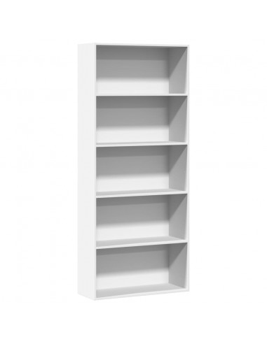 Libreria Bianca 80x30x189 cm in Legno Multistrato