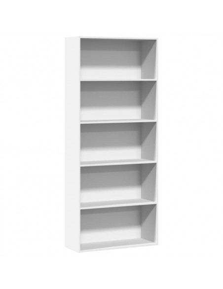 Libreria Bianca 80x30x189 cm in Legno Multistrato