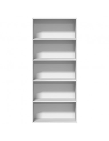 Libreria Bianca 80x30x189 cm in Legno Multistrato