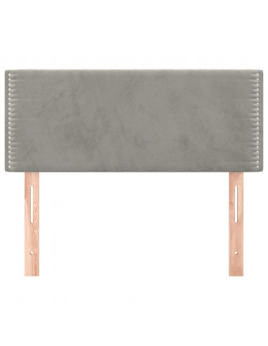 Testiera Grigio Chiaro 100x5x78/88 cm in Velluto