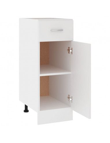 Armadio con Cassetto Bianco 30x46x81,5 cm in Legno Multistrato