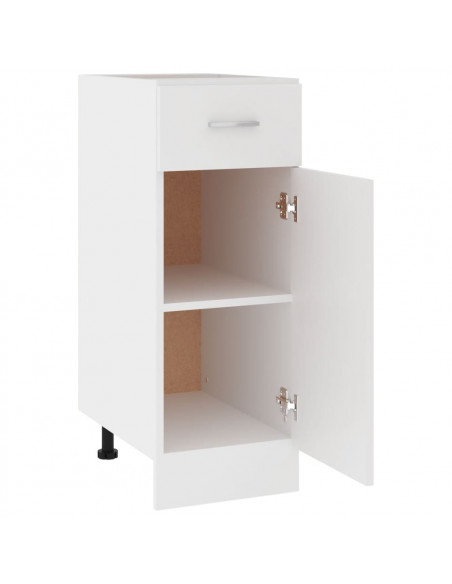 Armadio con Cassetto Bianco 30x46x81,5 cm in Legno Multistrato