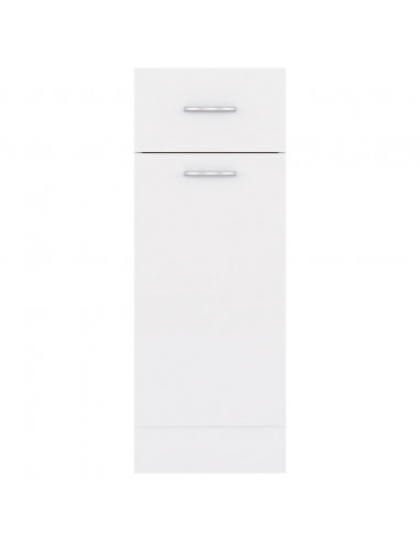 Armadio con Cassetto Bianco 30x46x81,5 cm in Legno Multistrato