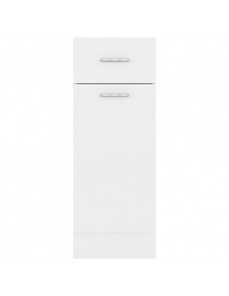 Armadio con Cassetto Bianco 30x46x81,5 cm in Legno Multistrato