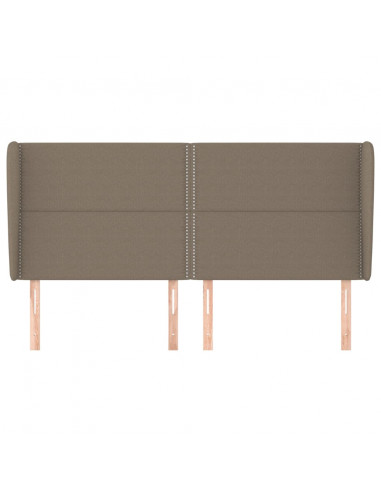 Testiera ad Orecchio Tortora 183x23x118/128 cm in Tessuto