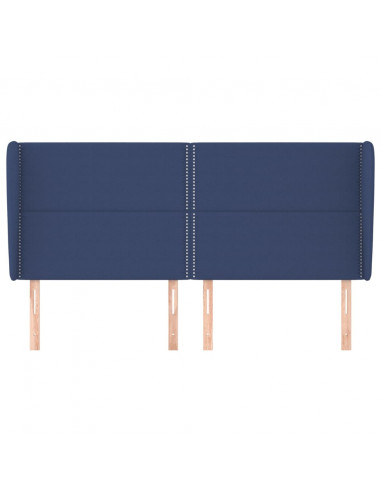 Testiera ad Orecchio Blu 183x23x118/128 cm in Tessuto