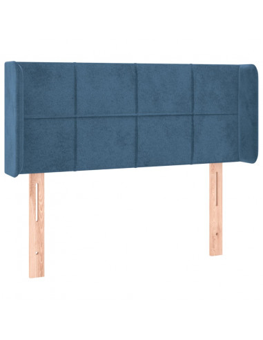 Testiera ad Orecchio Blu Scuro 83x16x78/88 cm in Velluto