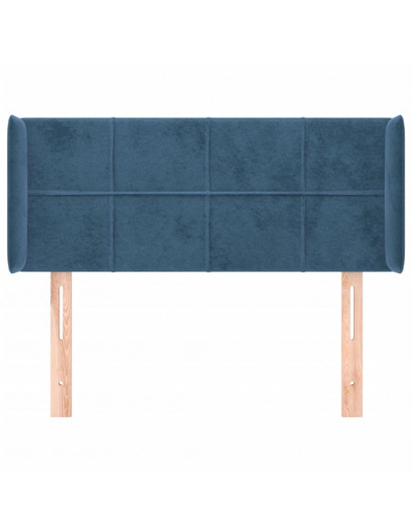 Testiera ad Orecchio Blu Scuro 83x16x78/88 cm in Velluto