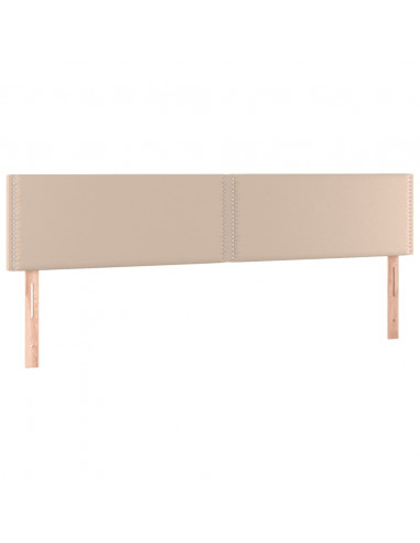 Testiera Cappuccino a LED 160x5x78/88 cm in Similpelle