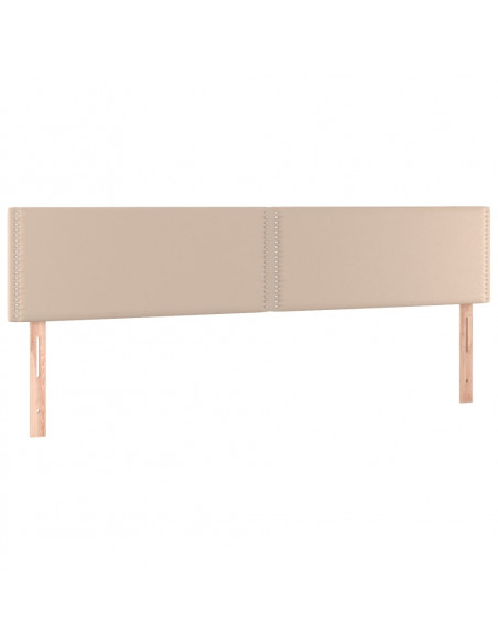 Testiera Cappuccino a LED 160x5x78/88 cm in Similpelle