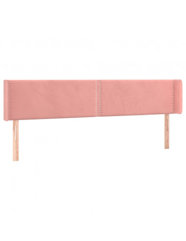 Testiera a LED Rosa 163x16x78/88 cm in Velluto