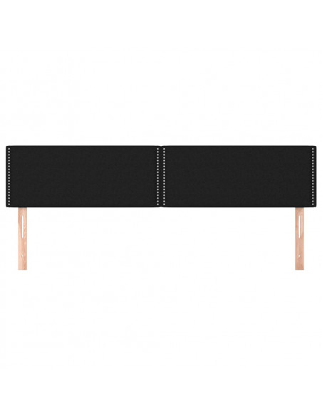 Testiere 2 pz Nero 100x5x78/88 cm in Tessuto