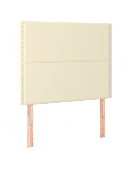 Testiera 2 pz Crema 80x5x78/88 cm in Similpelle