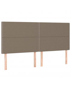 Testiera 4 pz Tortora 100x5x78/88 cm in Tessuto 2