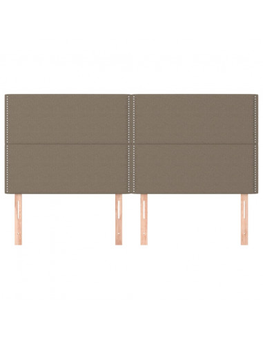 Testiera 4 pz Tortora 100x5x78/88 cm in Tessuto